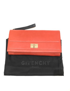 GIVENCHY red leather pouch