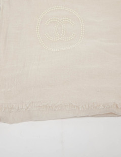 CHANEL Pale Pink Cashmere and Silk Pareo