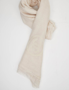 CHANEL Pale Pink Cashmere and Silk Pareo