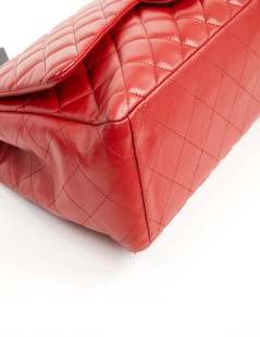 CHANEL Jumbo bag red lambskin leather