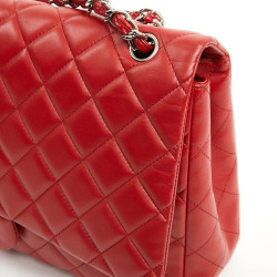 Sac Jumbo CHANEL cuir d'agneau rouge