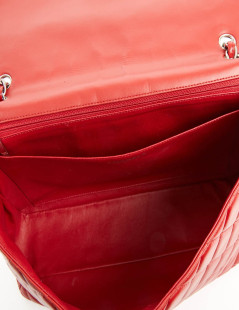 CHANEL Jumbo bag red lambskin leather