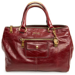 Sac PRADA cuir bordeaux