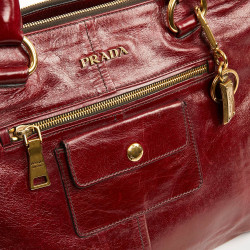 Sac PRADA cuir bordeaux