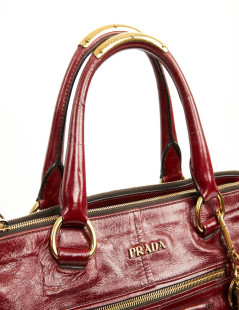 Sac PRADA cuir bordeaux