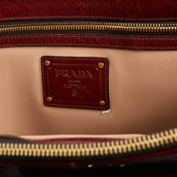 Sac PRADA cuir bordeaux