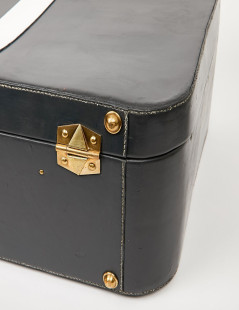 Valise HERMES vintage cuir box bicolore 