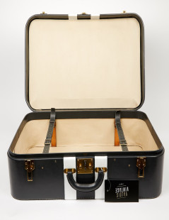 Valise HERMES vintage cuir box bicolore 