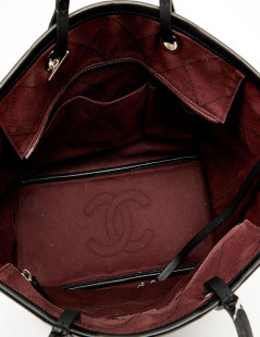 Grand cabas CHANEL cuir grainé noir