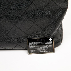 Grand cabas CHANEL cuir grainé noir