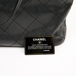 Grand cabas CHANEL cuir grainé noir