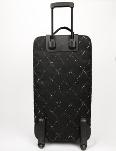 Chanel black canvas suitcase