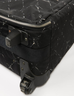 Chanel black canvas suitcase