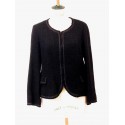 T42 black CHANEL suit