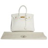 Birkin 35 HERMES cuir de veau Togo blanc