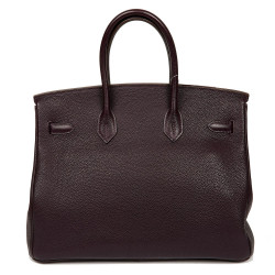 Birkin 35 HERMES cuir de veau Togo raisin