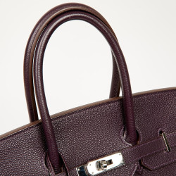 Birkin 35 HERMES cuir de veau Togo raisin