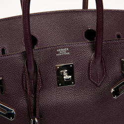 Birkin 35 HERMES cuir de veau Togo raisin