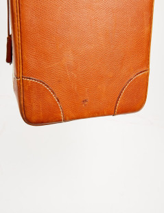 HERMES Vintage travel case in leather and canvas