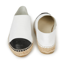 Espadrilles CHANEL T38 cuir blanc