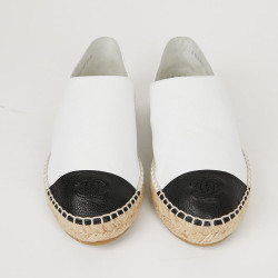 Espadrilles CHANEL T38 cuir blanc