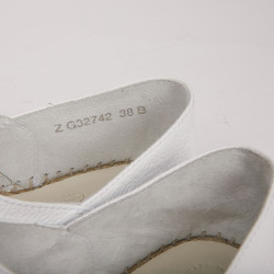 Espadrilles CHANEL T38 cuir blanc