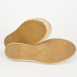 Espadrilles T36 cuir beige CHANEL