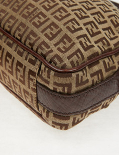 Sac à main FENDI toile Monogramme marron