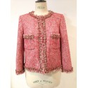 CHANEL jacket in red tweed & son of gold T42