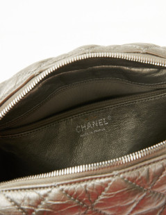 Sac Caméra Chanel GM cuir or bronze pâle mat