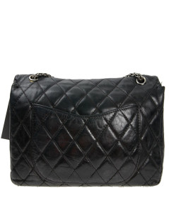 2.55 Chanel cuir vieilli noir