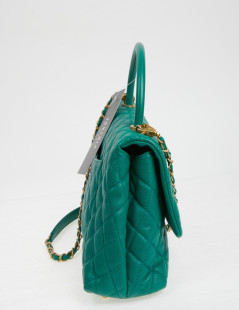 Sac Coco Handle Chanel cuir vert