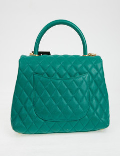 Sac Coco Handle Chanel cuir vert