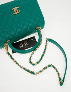 Sac Coco Handle Chanel cuir vert