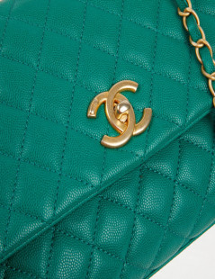 Sac Coco Handle Chanel cuir vert