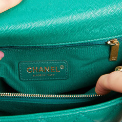 Sac Coco Handle Chanel cuir vert