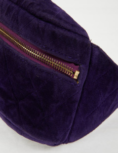 CHANEL Vintage purple velvet fanny pack