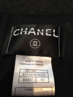 Manteau CHANEL laine et soie T42