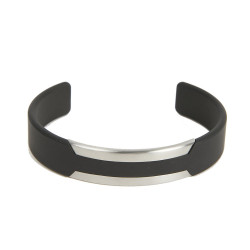 HERMES Rigid Men Bracelet in Two-ton Metal