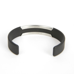 HERMES Rigid Men Bracelet in Two-ton Metal