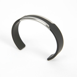 HERMES Rigid Men Bracelet in Two-ton Metal