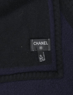 Plaid CHANEL bleu CC noir