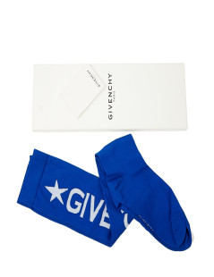 GIVENCHY  electric blue high socks