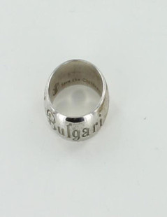 Bague BULGARI en argent massif