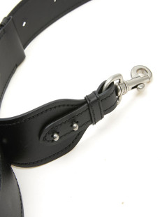  J'ADIOR DIOR black leather shoulder strap