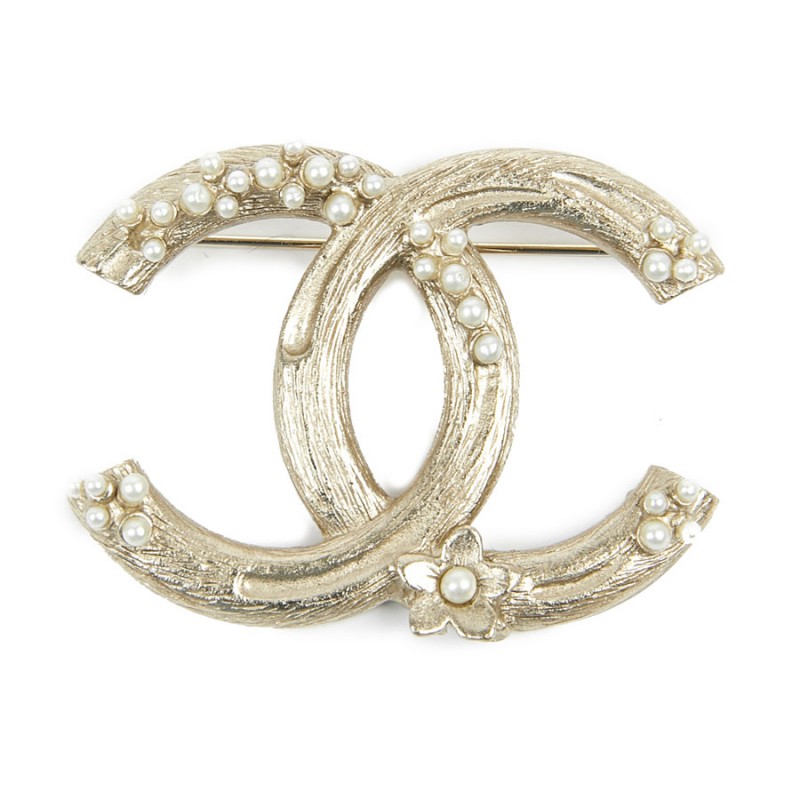 Chanel Brooch CC Gold 19A  Designer WishBags