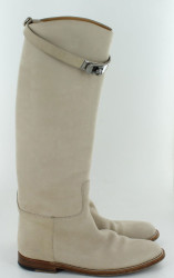 Bottes jumping HERMES  veau velours naturel