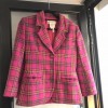 Veste YSL T 38 SAINT LAURENT à carreaux fond rose