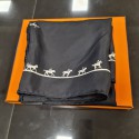 Petit foulard HERMES en soie noir