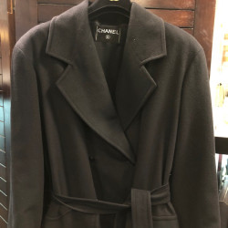 Manteau CHANEL cachemire noir